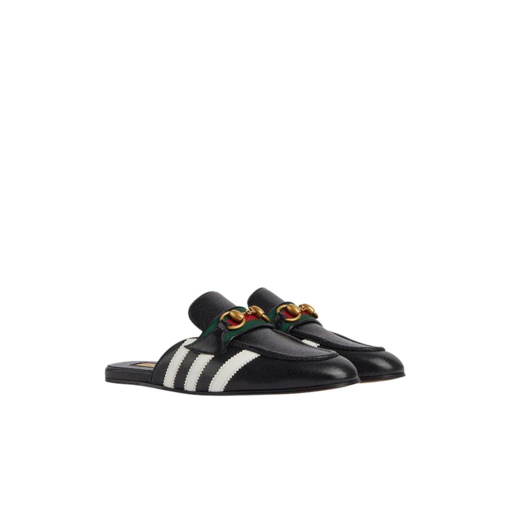 Gucci - Horsebit x Adidas Leather Slipper in Black - IT 40 - Picture 2 of 5